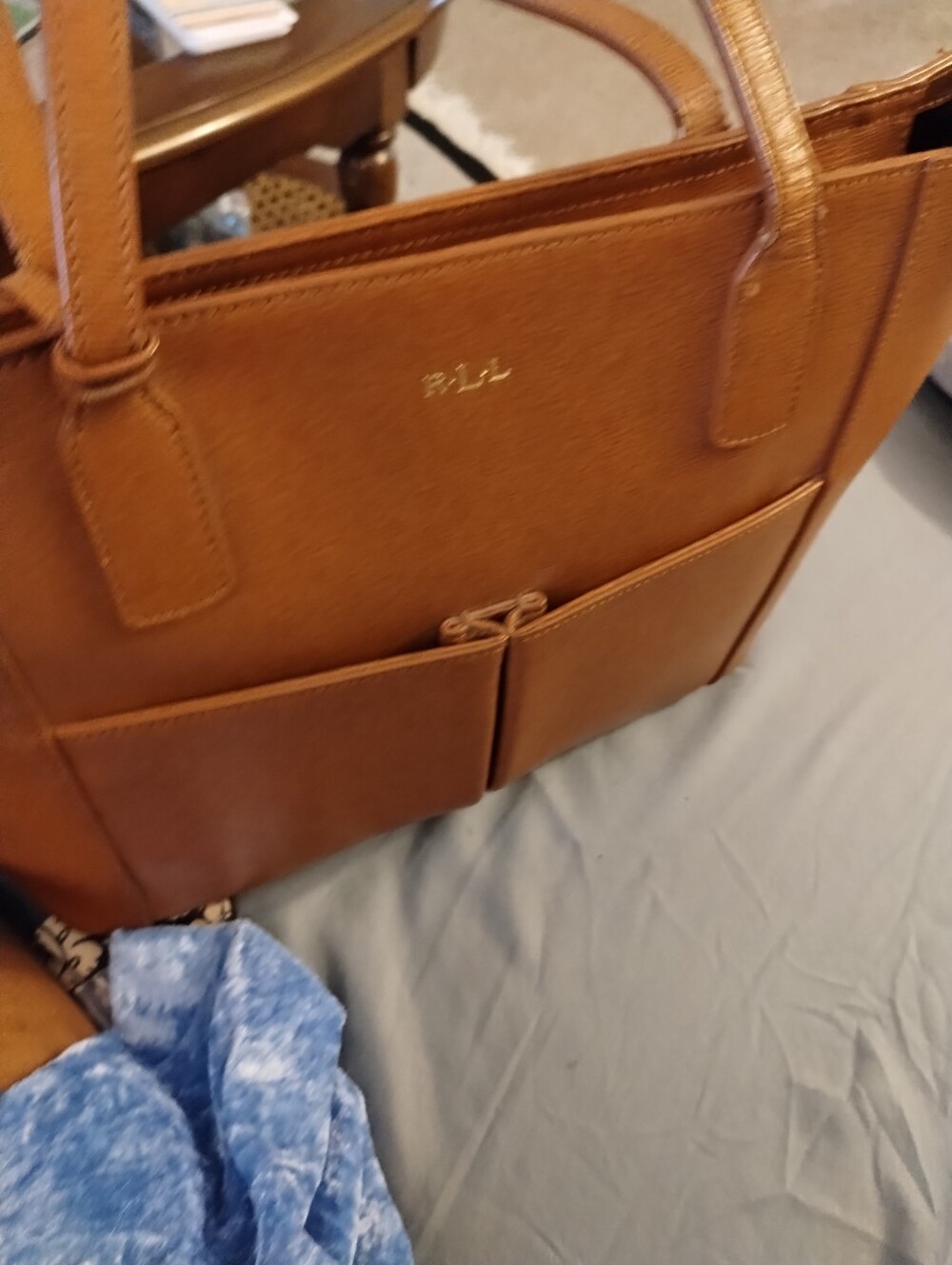 Ralph Lauren Brown Leather Zip Tote - Picture 6 of 10